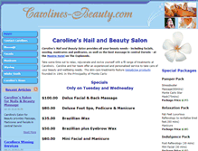 Tablet Screenshot of carolines-beauty.com